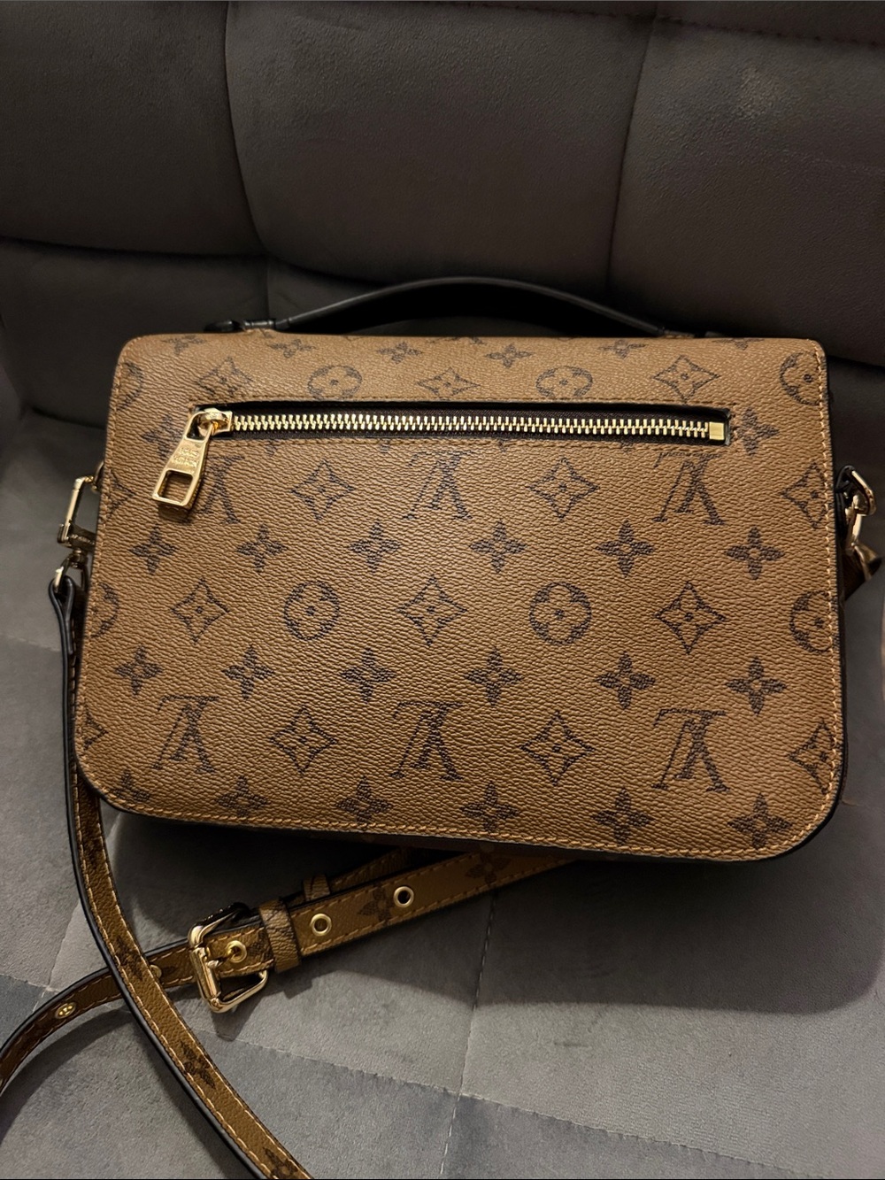 Louis Vuitton Monogram Two-Tone Satchel in Brown - Picture 3 of 3